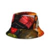 A hat with many different colored bags on it.