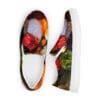 A pair of shoes with an image on them.