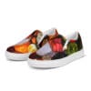 A pair of shoes with fruit on them.