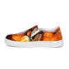 A pair of shoes with an image on them.