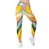 Colorful abstract print yoga leggings.