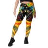 Colorful galaxy-print yoga leggings.