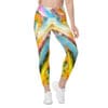 Colorful galaxy print yoga leggings.