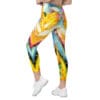 Colorful abstract print yoga leggings.