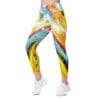 Colorful abstract print yoga leggings.