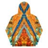 Orange and blue crystal hoodie back.