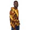 Man in gold chain print hoodie.