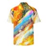 Abstract colorful shirt, back view.