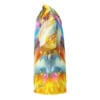 Colorful abstract print short-sleeve shirt.