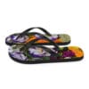 A pair of flip flops with flowers on them.