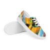 Colorful abstract low-top sneakers.