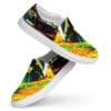 Colorful slip-on canvas shoes.