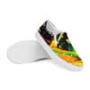Colorful slip-on canvas shoes.
