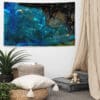 Abstract cosmic nebula art print.