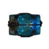 Here's an alt tag for the image: Cosmic nebula duffel bag.