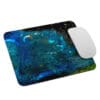 Abstract blue mousepad; cosmic art.