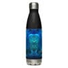 Blue water-themed stainless steel water bottle.