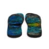 Abstract art flip-flops.