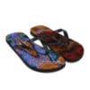 Colorful butterfly flip-flops.