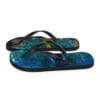 Flip-flops with galaxy-themed design.