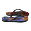 Colorful butterfly flip-flops.