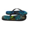 Cosmic flip-flops, vibrant blue design.
