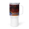 White mug with butterfly wing design.