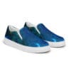 Blue nebula slip-on canvas sneakers.