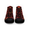 Fiery high-top sneakers.