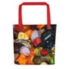 Colorful tumbled stones tote bag.