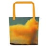 Orange wildfire smoke tote bag.