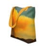 Tote bag with sunset wildfire image.