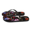 A pair of flip flops with the image of a person in a wheelchair.
