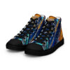 A pair of shoes with an abstract design.