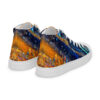 A pair of shoes with an abstract design.
