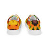 A pair of shoes with an image of sunflowers.