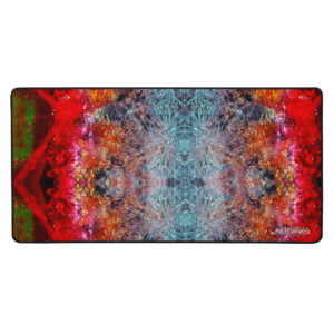 A colorful abstract picture of the sun.