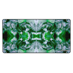 A green and white abstract picture of leaves.