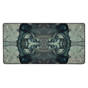 A picture of the back side of a mouse pad.