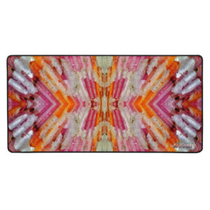 A colorful abstract pattern on a table.