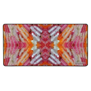 A colorful abstract pattern on a table.