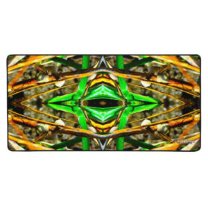 A green and yellow abstract picture of leaves.