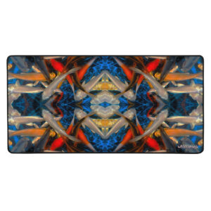 A colorful abstract picture of a person 's face.