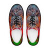 A pair of shoes with an image on them.