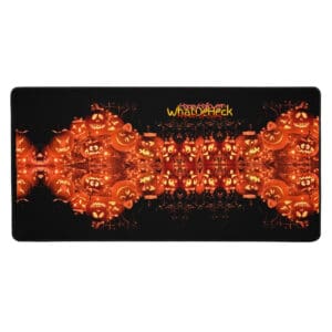 Halloween-themed abstract pumpkin pattern design.