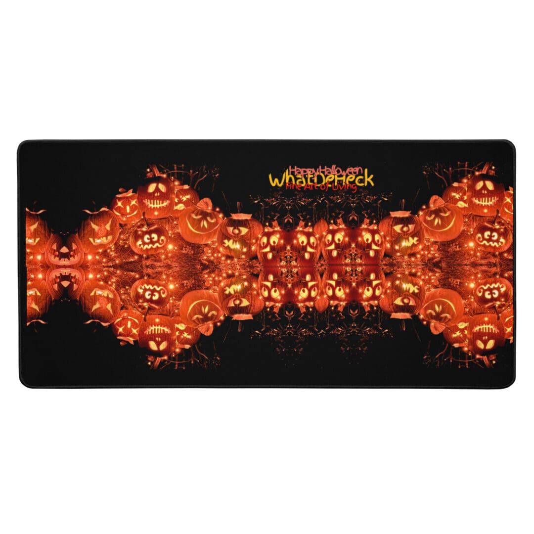 Halloween-themed abstract pumpkin pattern design.