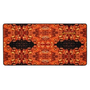 Halloween-themed pattern with glowing jack-o'-lanterns.