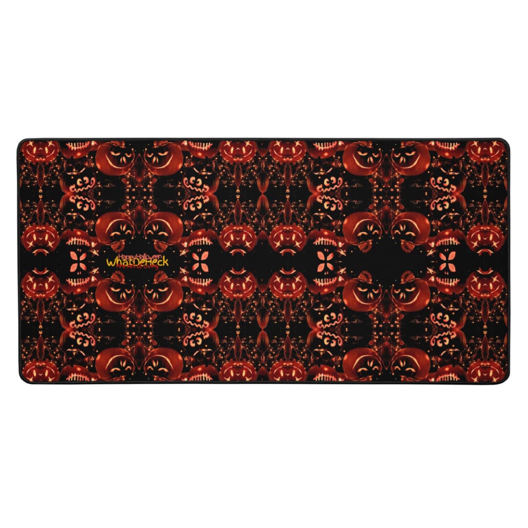 Kaleidoscopic pattern with dark red elements.