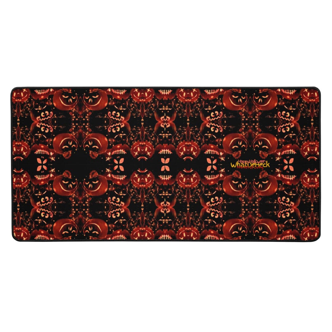 Patterned design with orange pumpkins repeating.