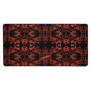 Halloween-themed symmetrical pumpkin pattern design.